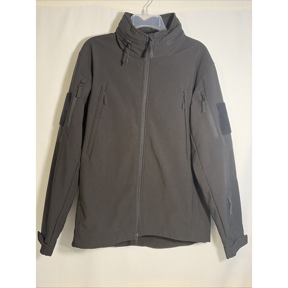 Condor Summit Softshell Jacket Black SZ M Tactical Jacket Zip Pockets Fleece